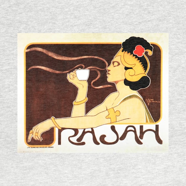 RAJAH COFFEE Henri Meunier Belgian Vintage Art Nouveau by vintageposters